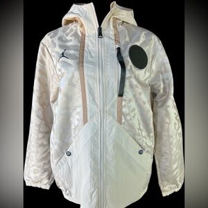 Jordan PSG Jacket Cream Camo Hooded Men’s XS Paris Saint Germain Rare